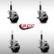 Service Caster 3.5'' SS Phenolic Swivel 3/4'' Expanding Stem Caster Set with Brake, 4PK SCC-SSEX20S3514-PHS-TLB-34-4 - alternate 4